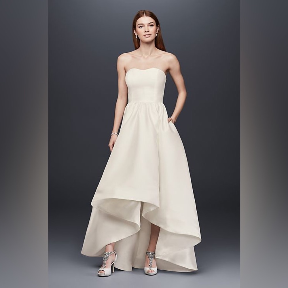 David’s Bridal Db Studio Mikado High Low Wedding … - image 2
